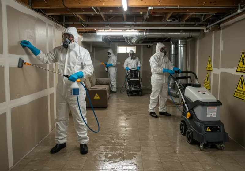 Basement Moisture Removal and Structural Drying process in Somerset, PA